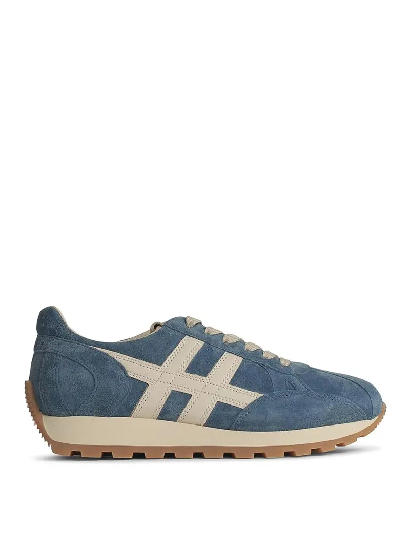 Sneaker in pelle H673 Azzurro