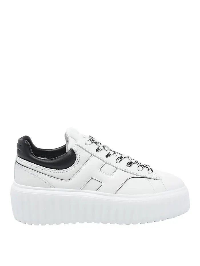 Hogan Sneakers con plateau e strisce ad H Bianco