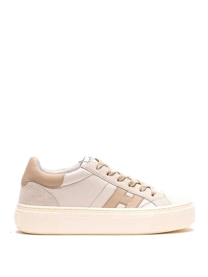 Sneakers con vento laterale Beige