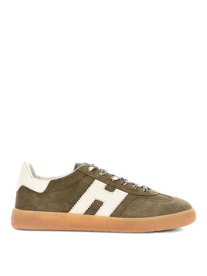 Sneakers in pelle alla moda Verde