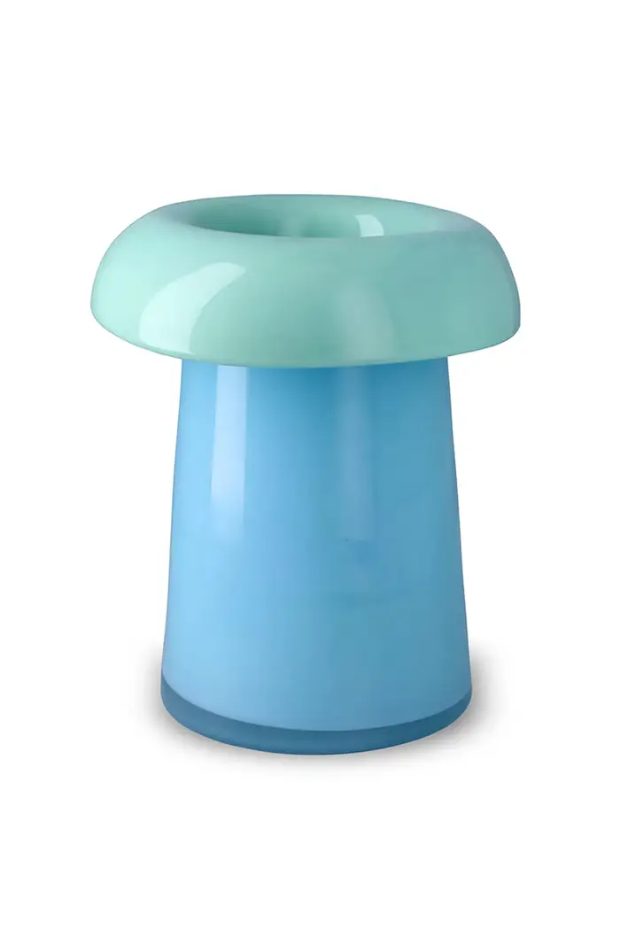 vaso decorativo in vetro colorato 22,5 cm Blu