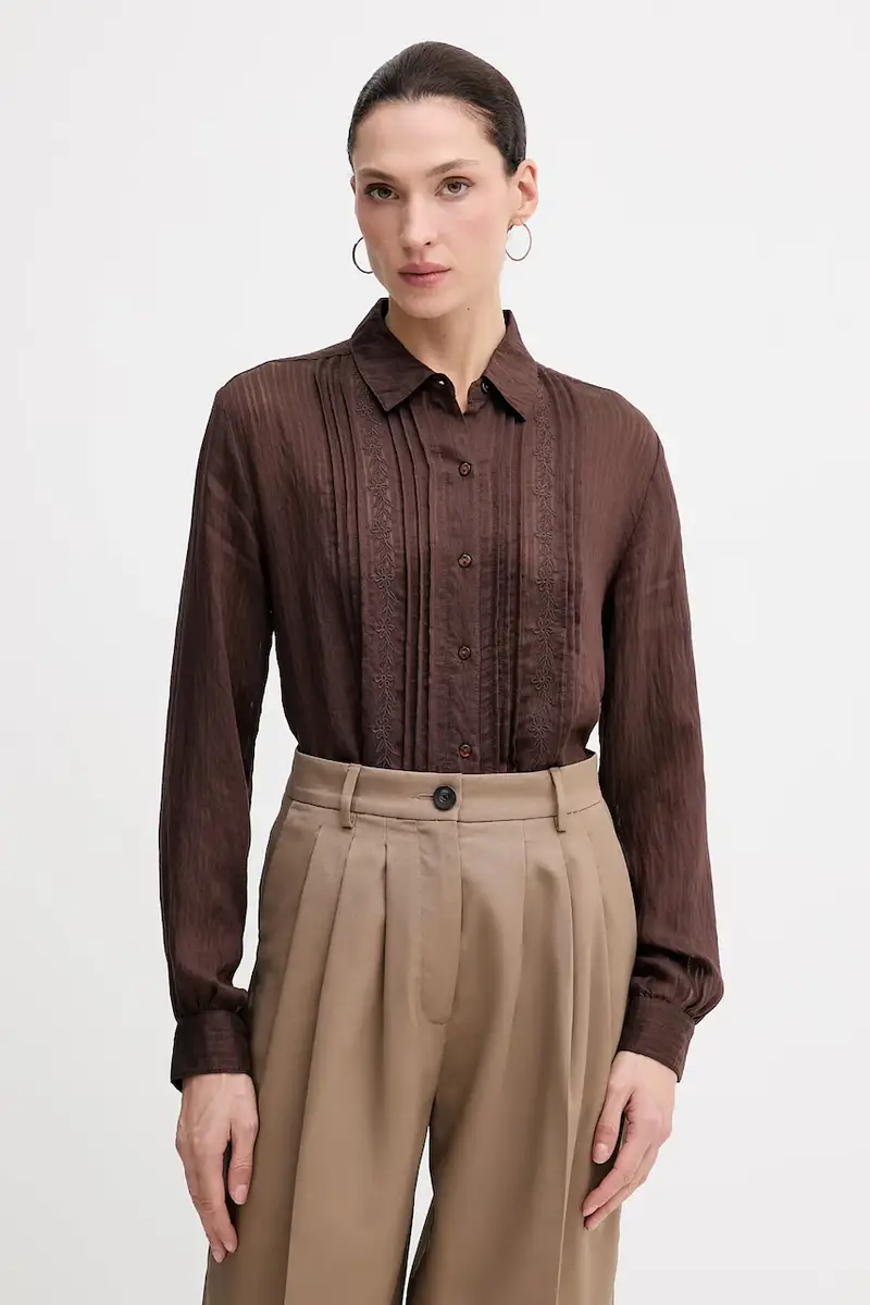 Hoss Intropia camicia donna colore marrone 6282697