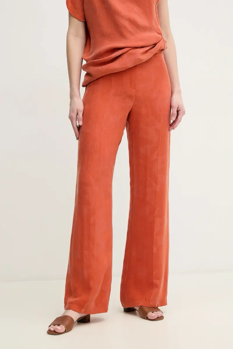 Hoss Intropia pantaloni donna colore arancione 6549003