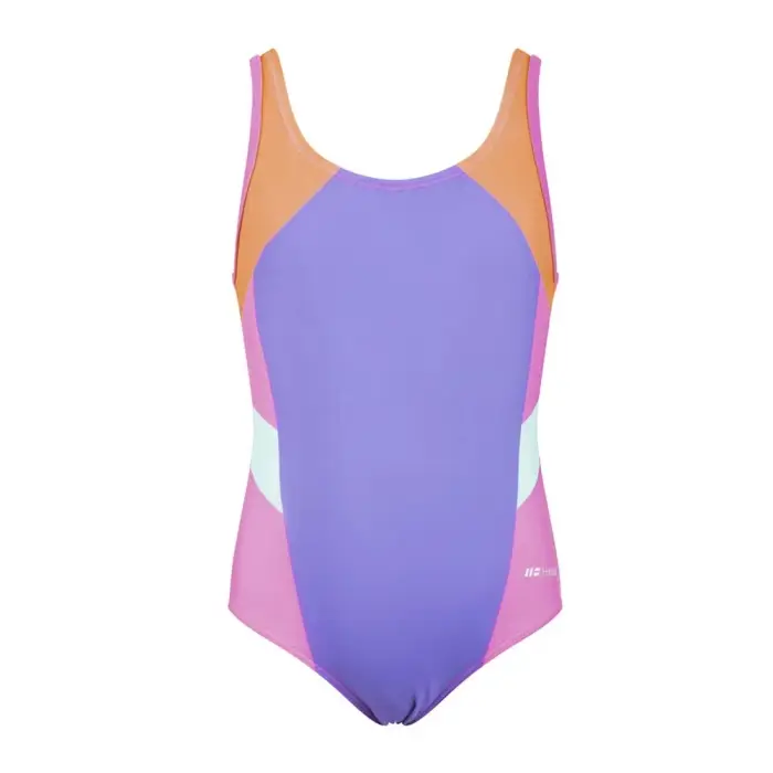 HOT STUFF Costume Intero Piscina Colour Block Casual Back Purple Bambina Anni Rosa