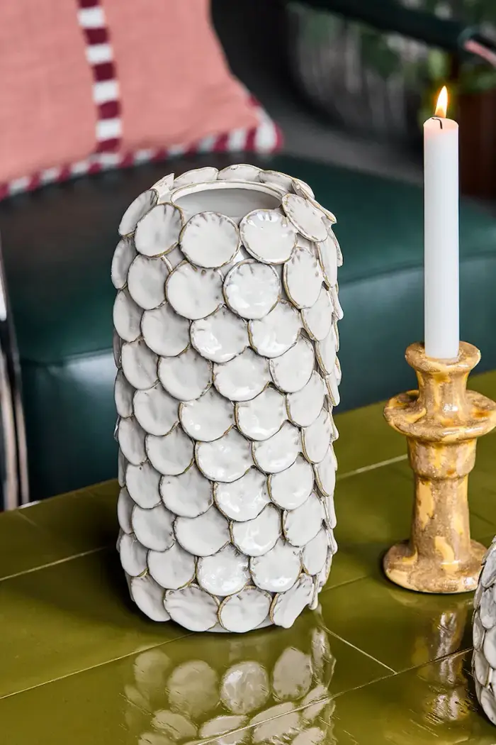 vaso decorativo 30 x 15 cm Bianco miniatura 3