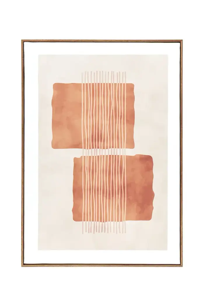 House Nordic decorazione da parete in cornice Mina 50 x 70 cm Arancione