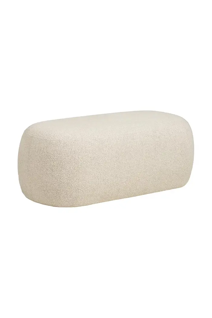 pouf Blossomville 100 x 50 x 38 cm Beige