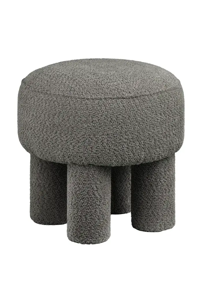 House Nordic pouf Canberra 43 x 43 cm Grigio