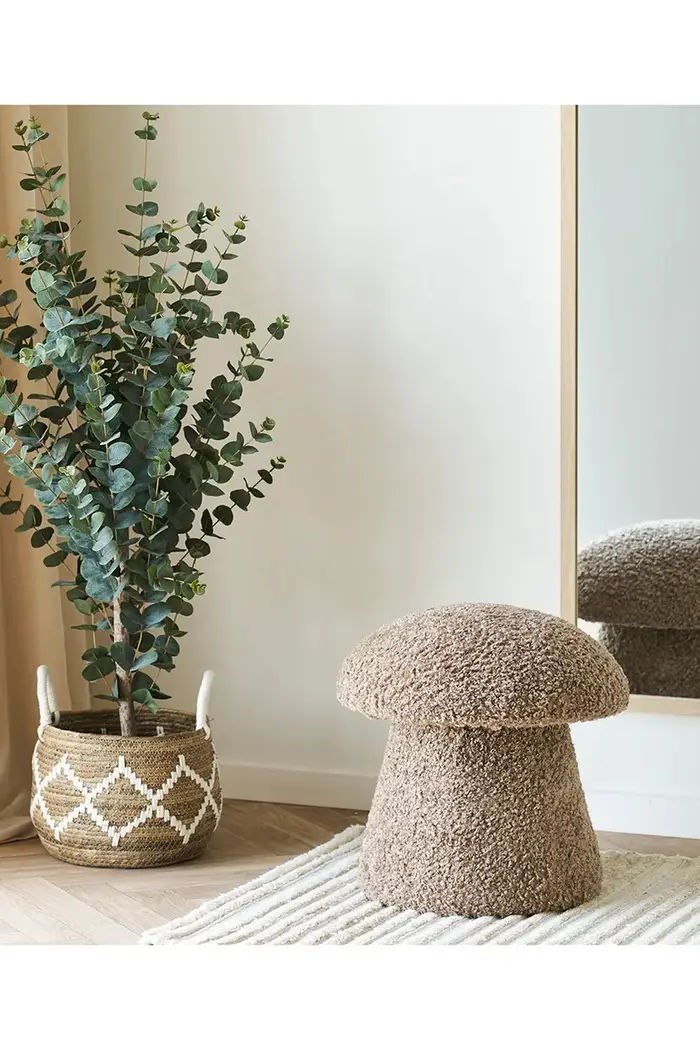 pouf Enna 45 x 45 cm Marrone miniatura 3