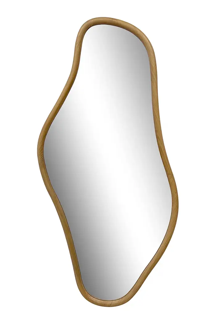 House Nordic specchio da parete in legno 2 x 60 x 120 cm Marrone