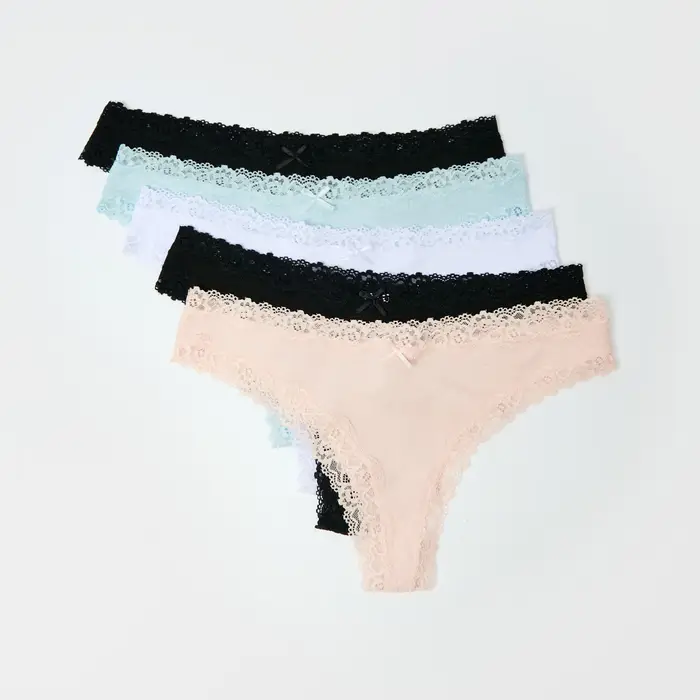 Slip con pizzo confezione da 5