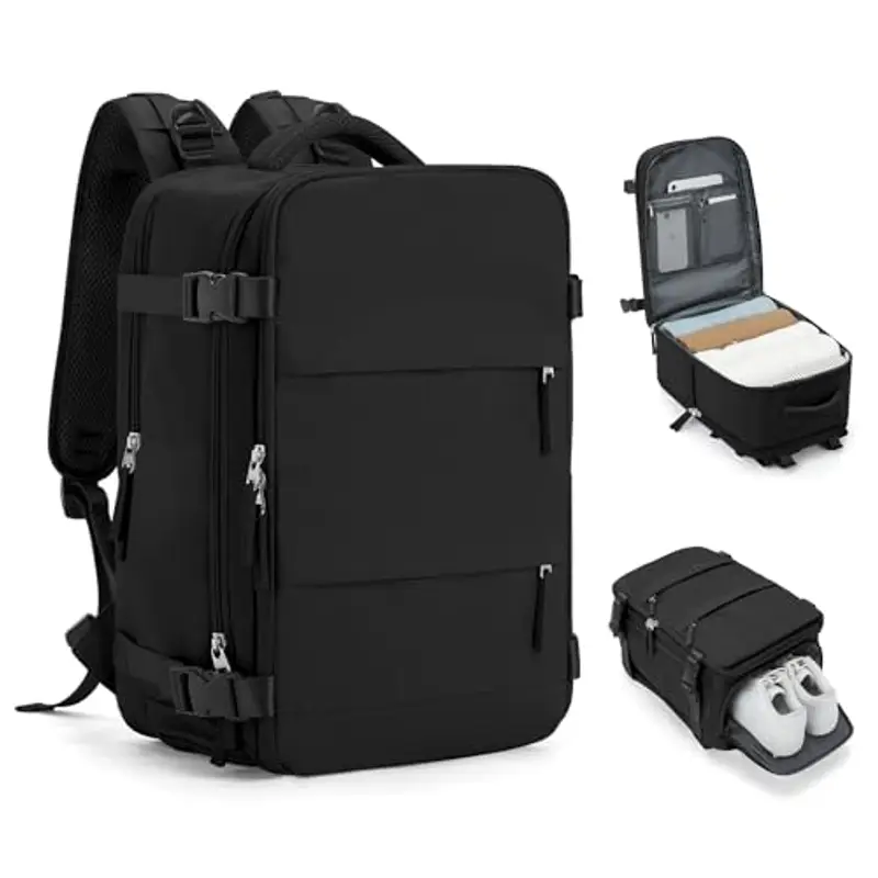 HPLQQ Zaino da viaggio Donna Nero 1990895