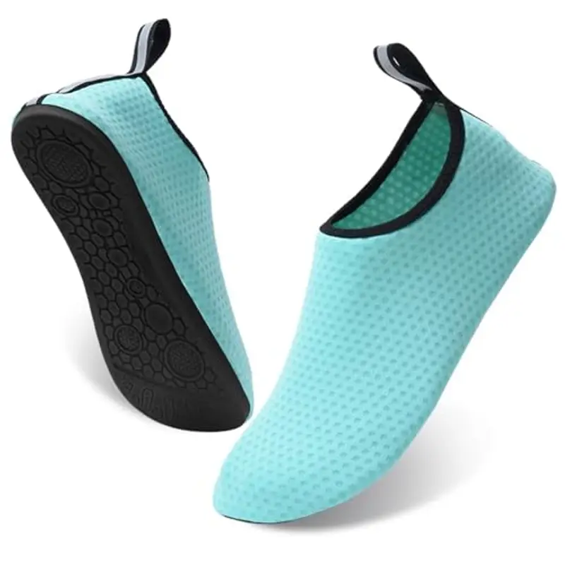 HTRTRR Aqua Scarpe da spiaggia da uomo e da donna, per sport acquatici, ad asciugatura rapida, antiscivolo, a piedi nudi, Blu marino