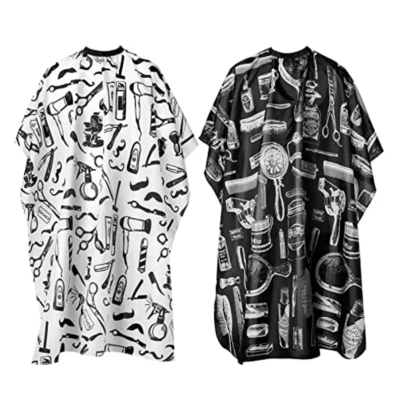 Huanchenda 2 pezzi Mantella Parrucchiere Mantella per Parrucchieri/Barbieri, Regolabile Mantella Protettiva, Mantella Taglio Capelli