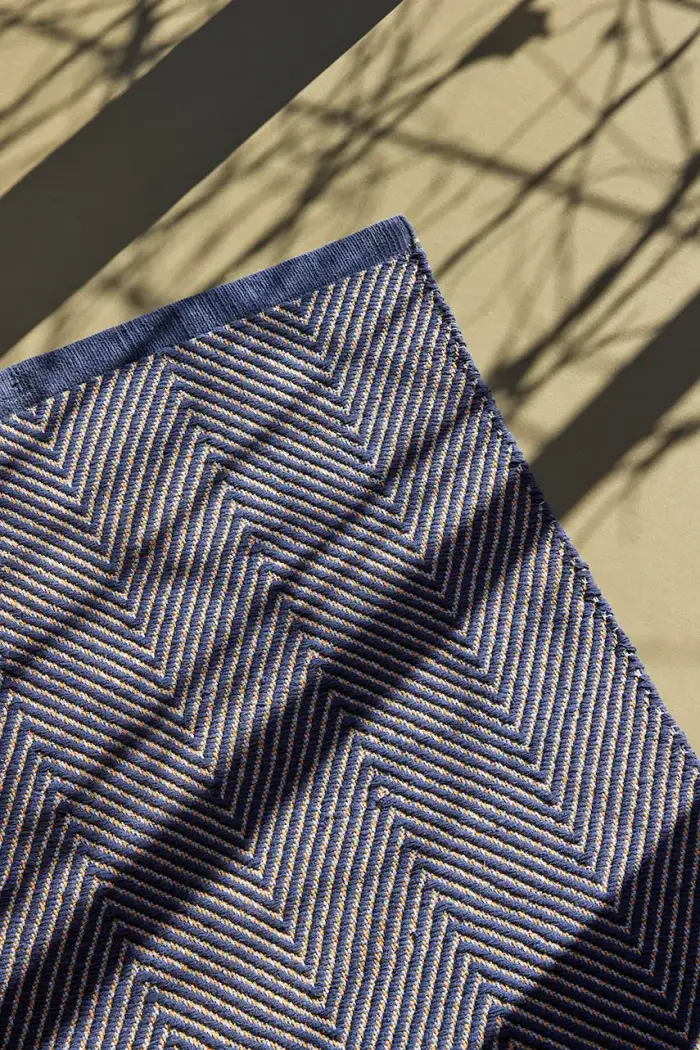 tappeto in cotone Mellow 80 x 200 cm Blu miniatura 3