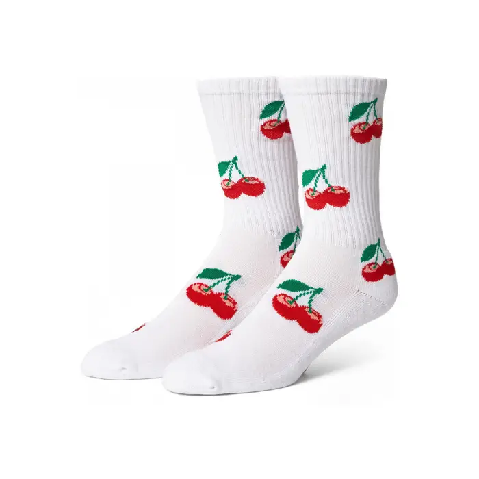 HUF Calzini Socks cherry bomb crew Bianco