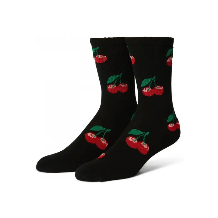 HUF Calzini Socks cherry bomb crew Nero