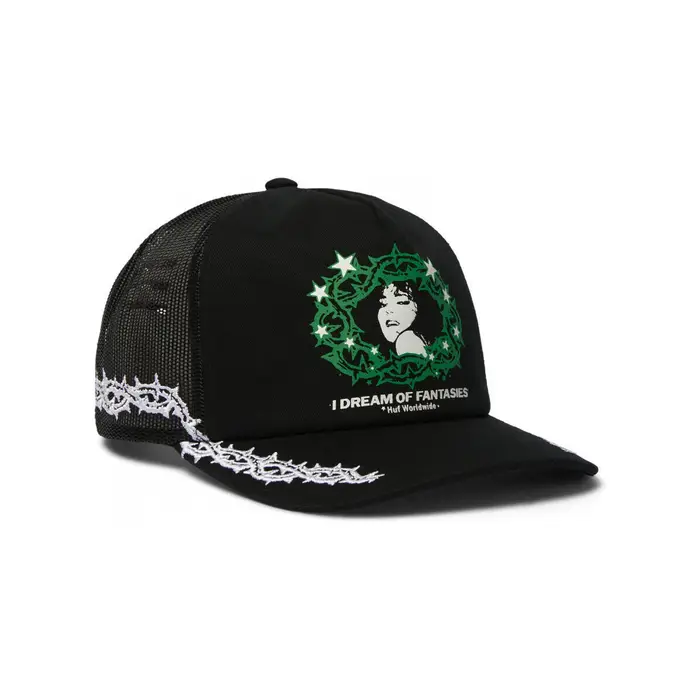 HUF Cappellino Cap fantasies trucker Nero