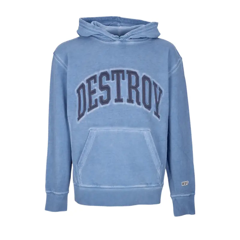 HUF Felpa Cappuccio Uomo Destroy Rebuild Fader Hoodie Blue