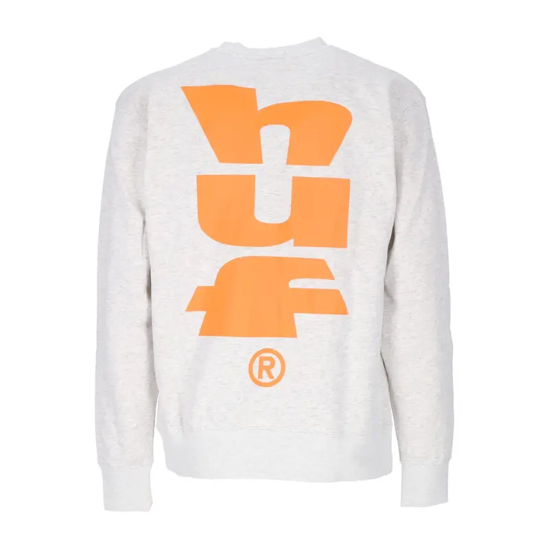 HUF Felpa Girocollo Uomo Megablast Crewneck Athletic Heather
