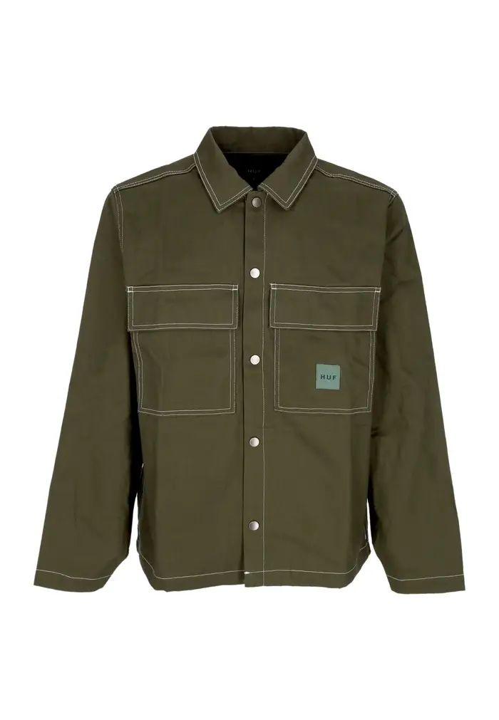 HUF Giacca Workwear Uomo Mason Shacket Hunter Green