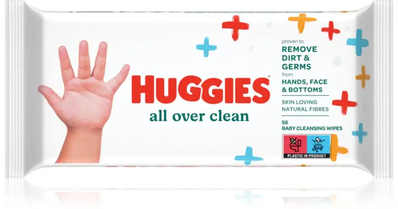 Huggies All Over Clean Salviette Detergenti Per Bambini 56 Pezzi
