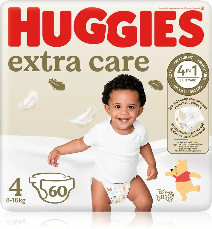 Huggies Extra Care pannolino monouso 8-16 kg 60 pezzi