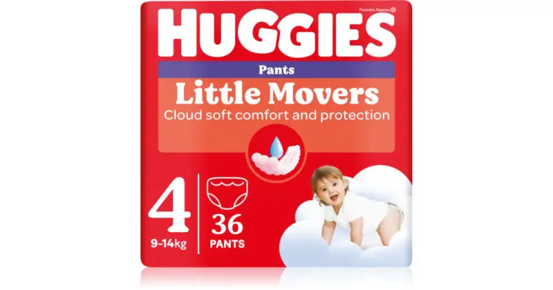Huggies Little Movers Pants pannolini a mutandina usa e getta 9-14 kg 36 pezzi
