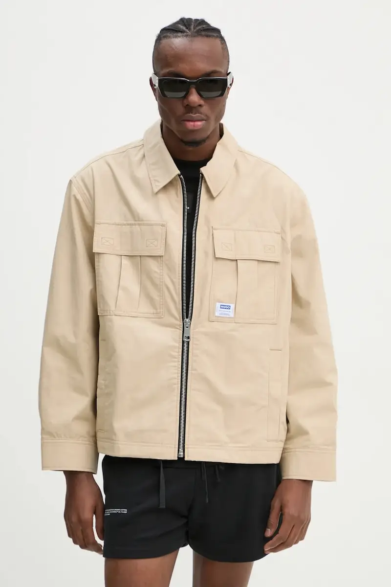 HUGO Blue giacca uomo colore beige 50530801
