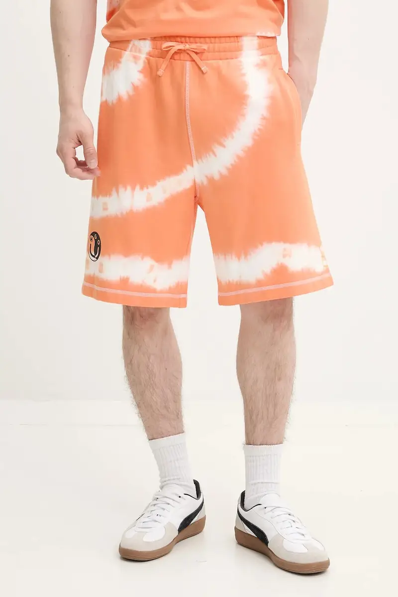 HUGO Blue pantaloncini in cotone uomo colore arancione 50535212