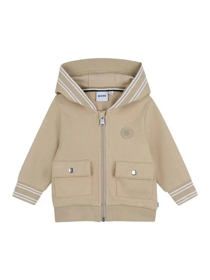 Hugo Boss Felpa Con Cappuccio Beige