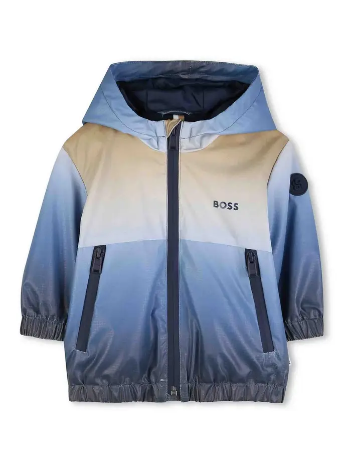 Hugo Boss Giubbino Con Cappuccio Azzurro