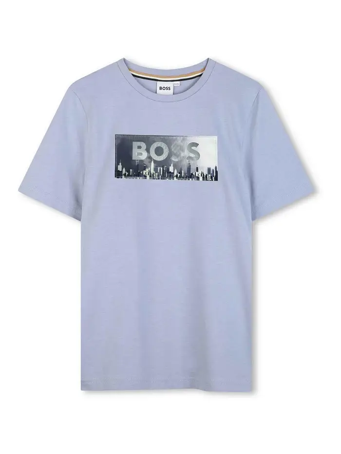 Hugo Boss T-Shirt Con Logo Azzurro