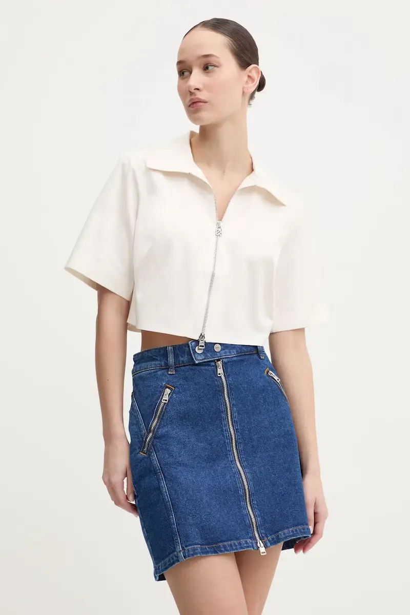 HUGO camicia in cotone donna colore beige 50531546