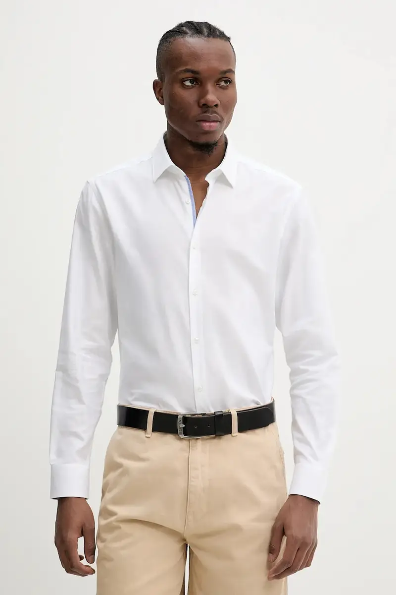 HUGO camicia in cotone uomo colore bianco 50539789