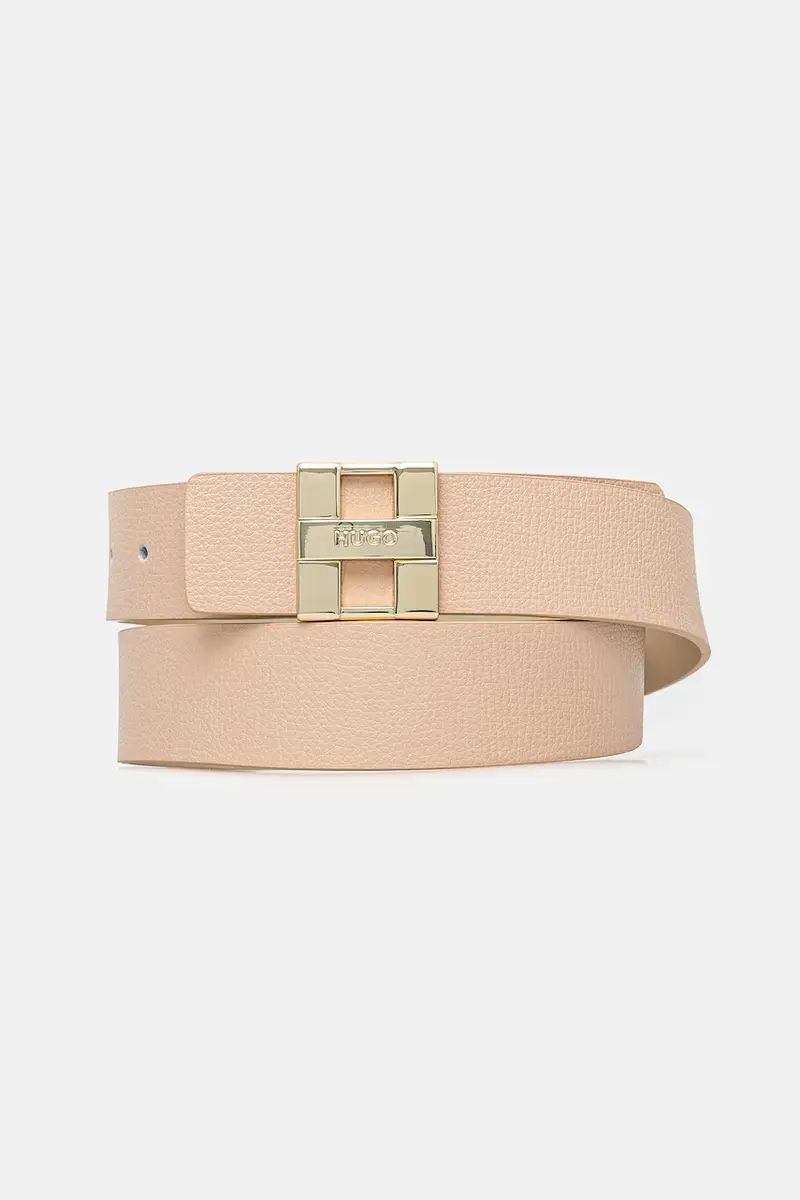 HUGO cintura in pelle bilaterale donna colore beige 50522681