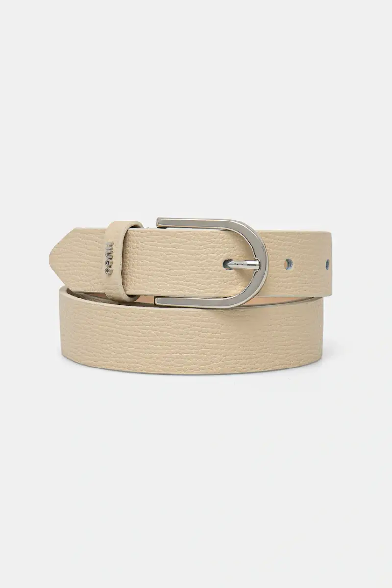 HUGO cintura in pelle donna colore nero 50516558 Beige