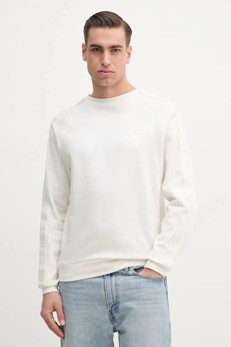 HUGO felpa lounge in cotone uomo colore beige 50540909