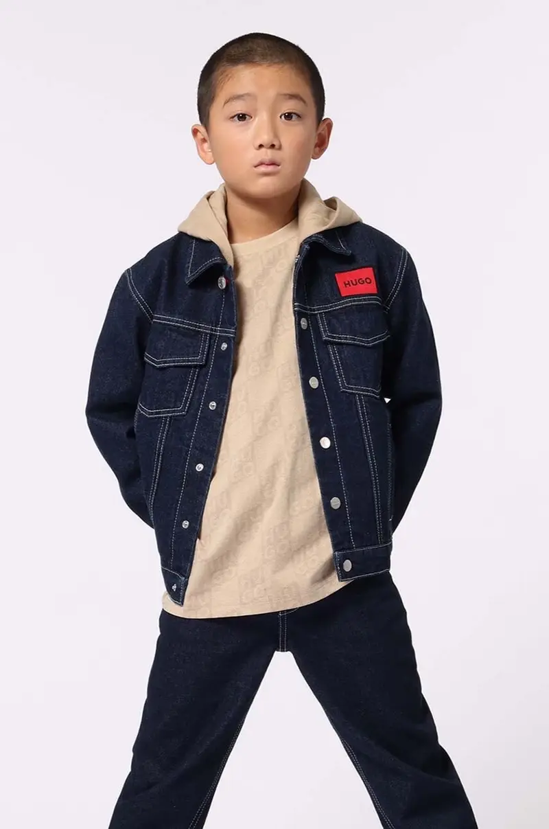 HUGO giacca jeans bambino/a colore blu G00158