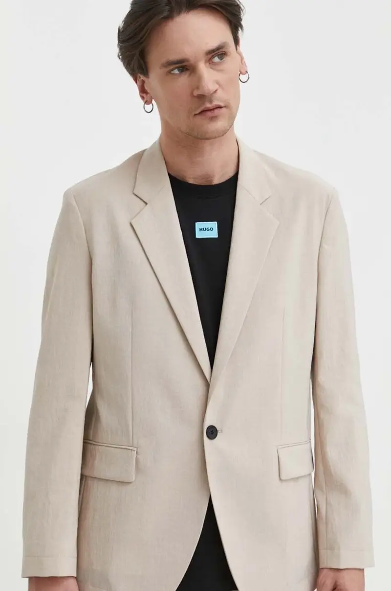 HUGO giacca uomo colore beige