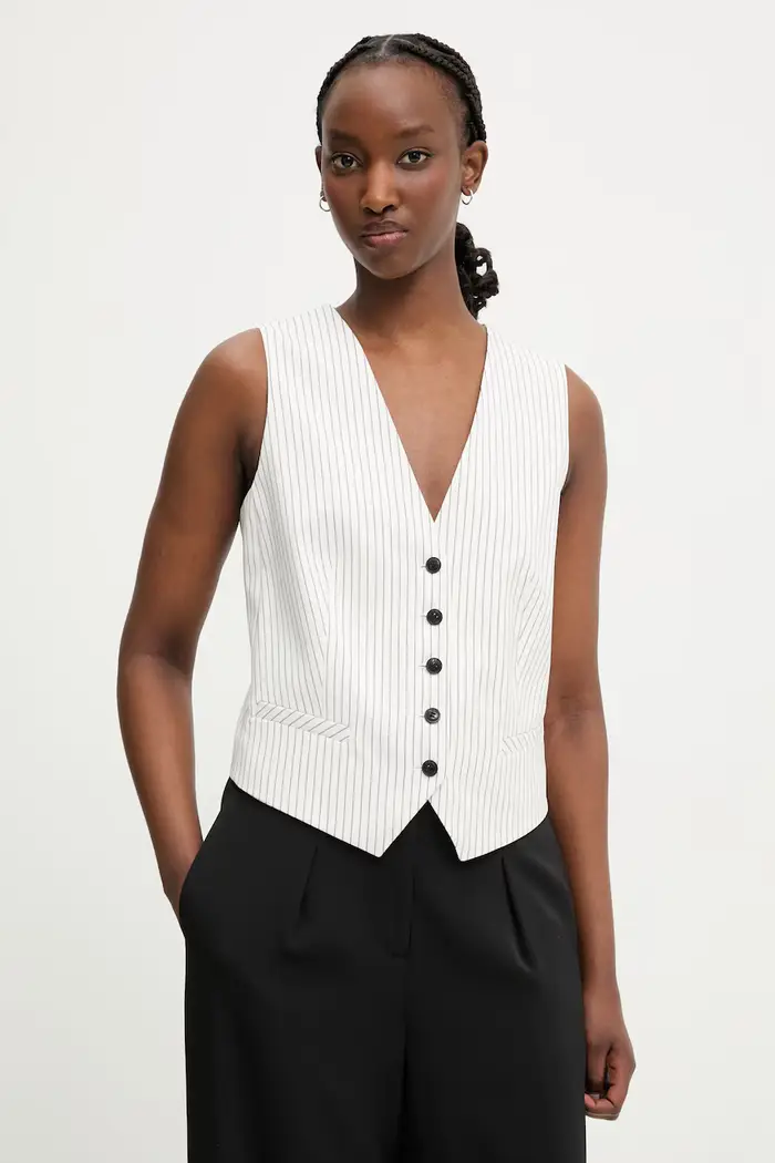 gilet da donna con viscosa Aumare Bianco
