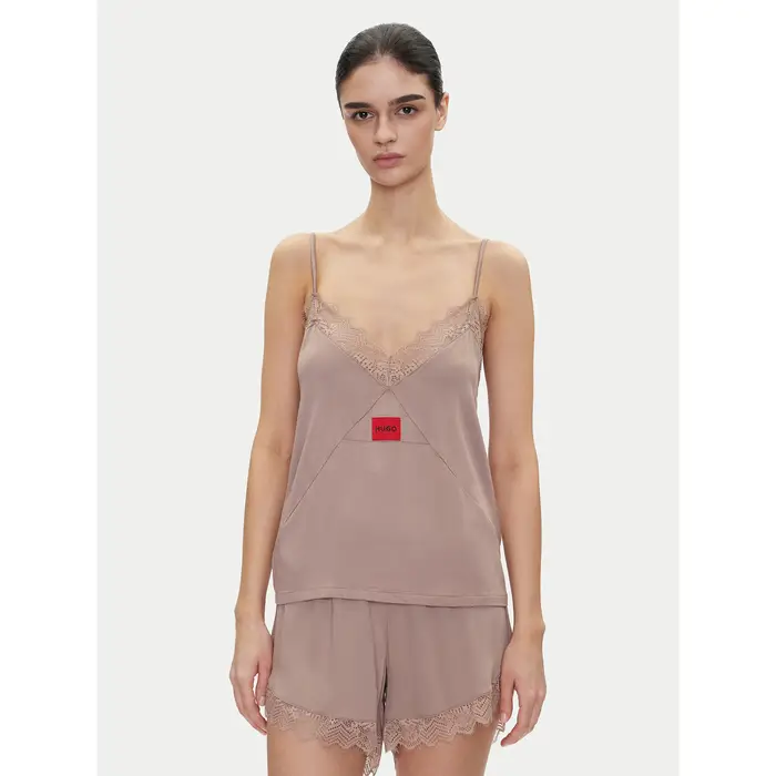 HUGO Maglietta del pigiama Red Label Lace_Cami 50531653 Marrone Regular Fit