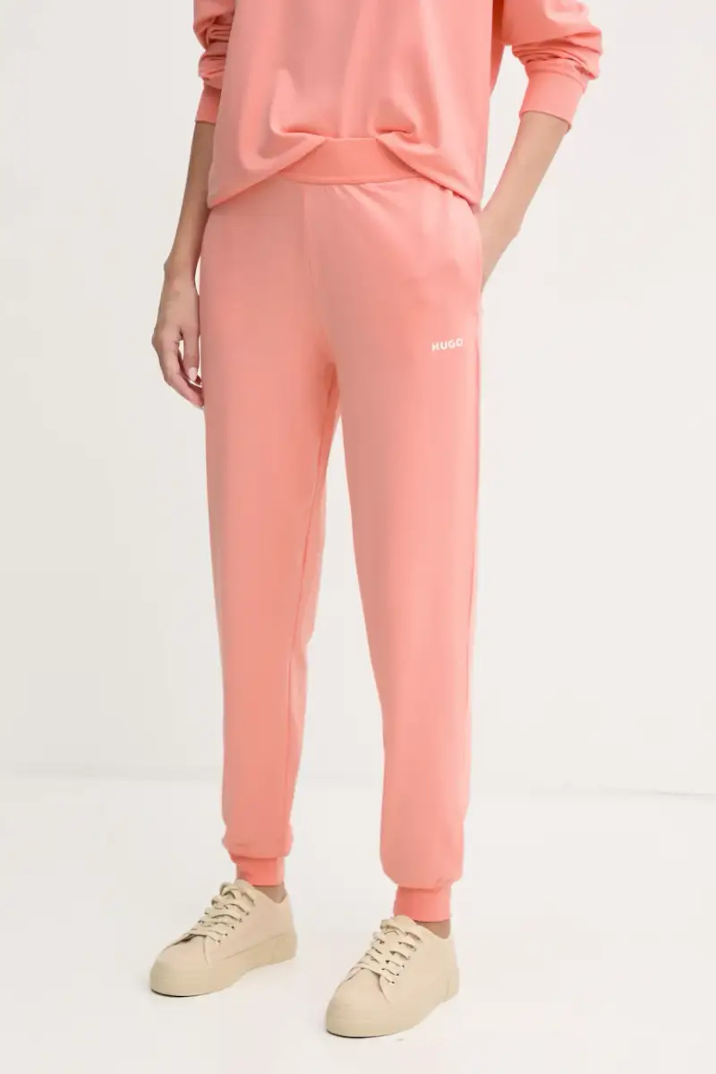 HUGO pantaloni lounge colore arancione 50490578