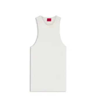 HUGO per donna 50539890 Maglietta beige Sarepla, Bianco, Casual, Cotone, Senza maniche / cinghie