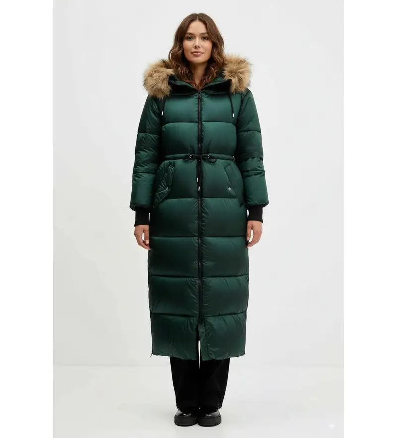 HUGO per donna. 50547222 Cappotto verde Farrow, Casual, Poliamide