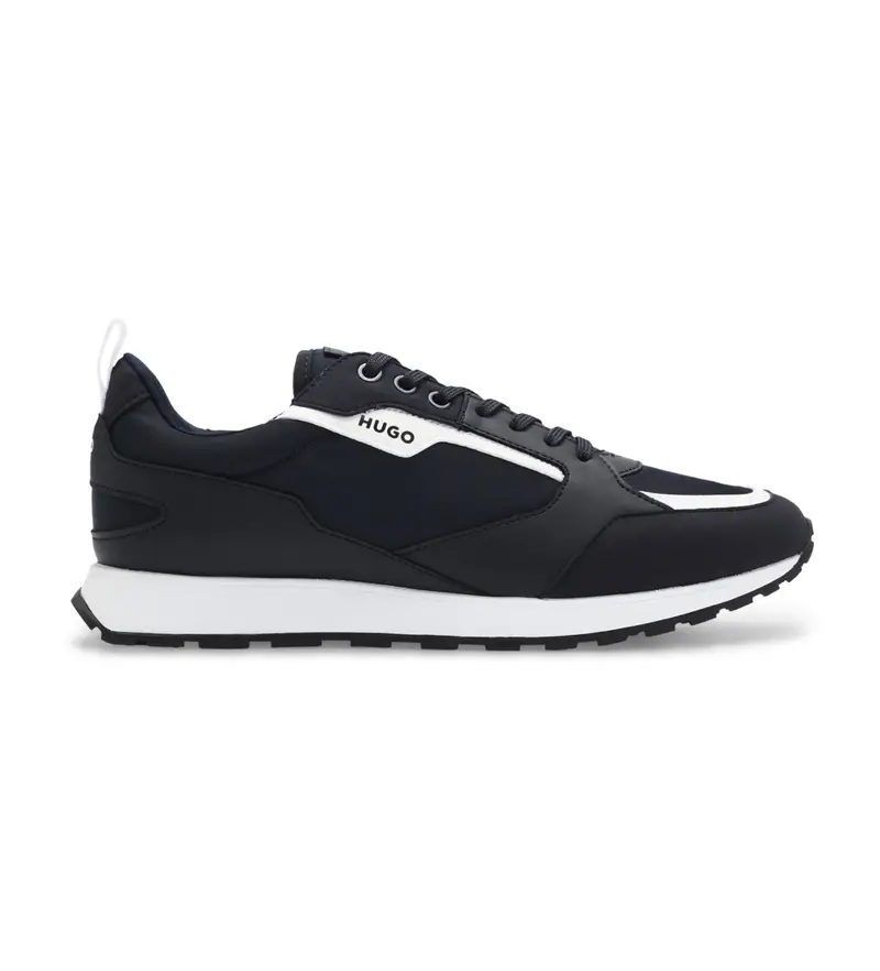 HUGO per uomo 50536568 Sneakers blu navy Icelin, Basso, Stringhe, Casual