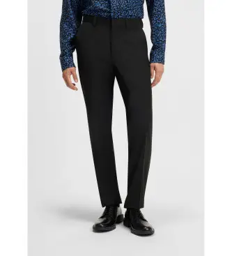 HUGO per uomo 50540150 Pantaloni neri Tom253X, Nero, Casual, Sportivo, Lana, Classico Blu
