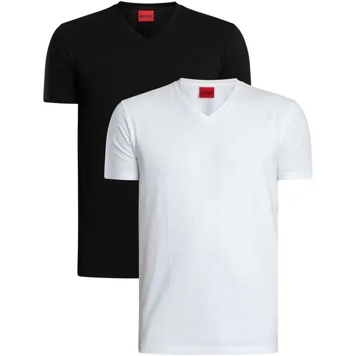 HUGO Pigiami / camicie da notte T-shirt con scollo a V lounge da 2 pezzi Multicolore