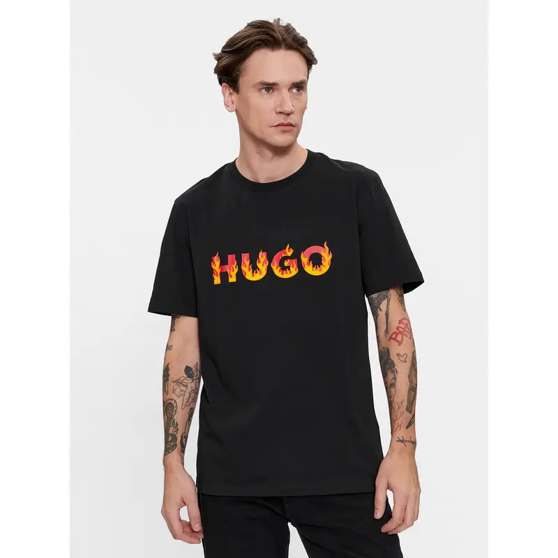 HUGO T-shirt Nero 3340696