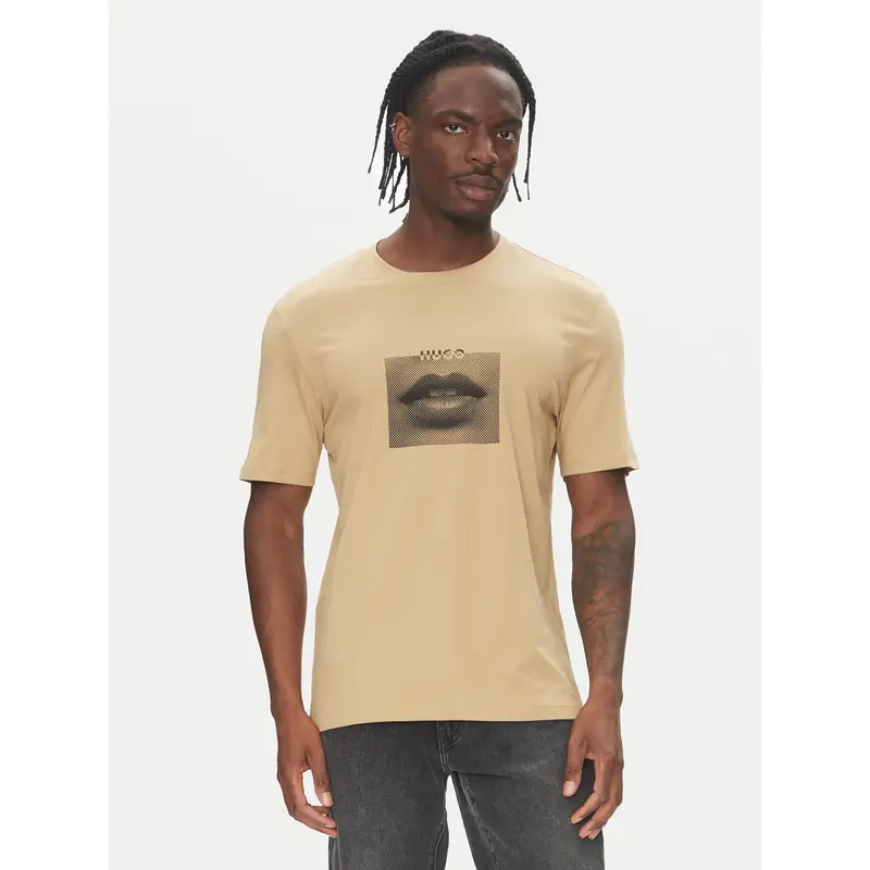 HUGO T-shirt Beige 3056984